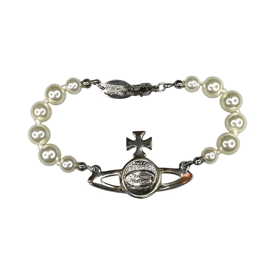 VIVIENNE WESTWOOD PEARL & RHINESTONE MAYFAIR BRACELET