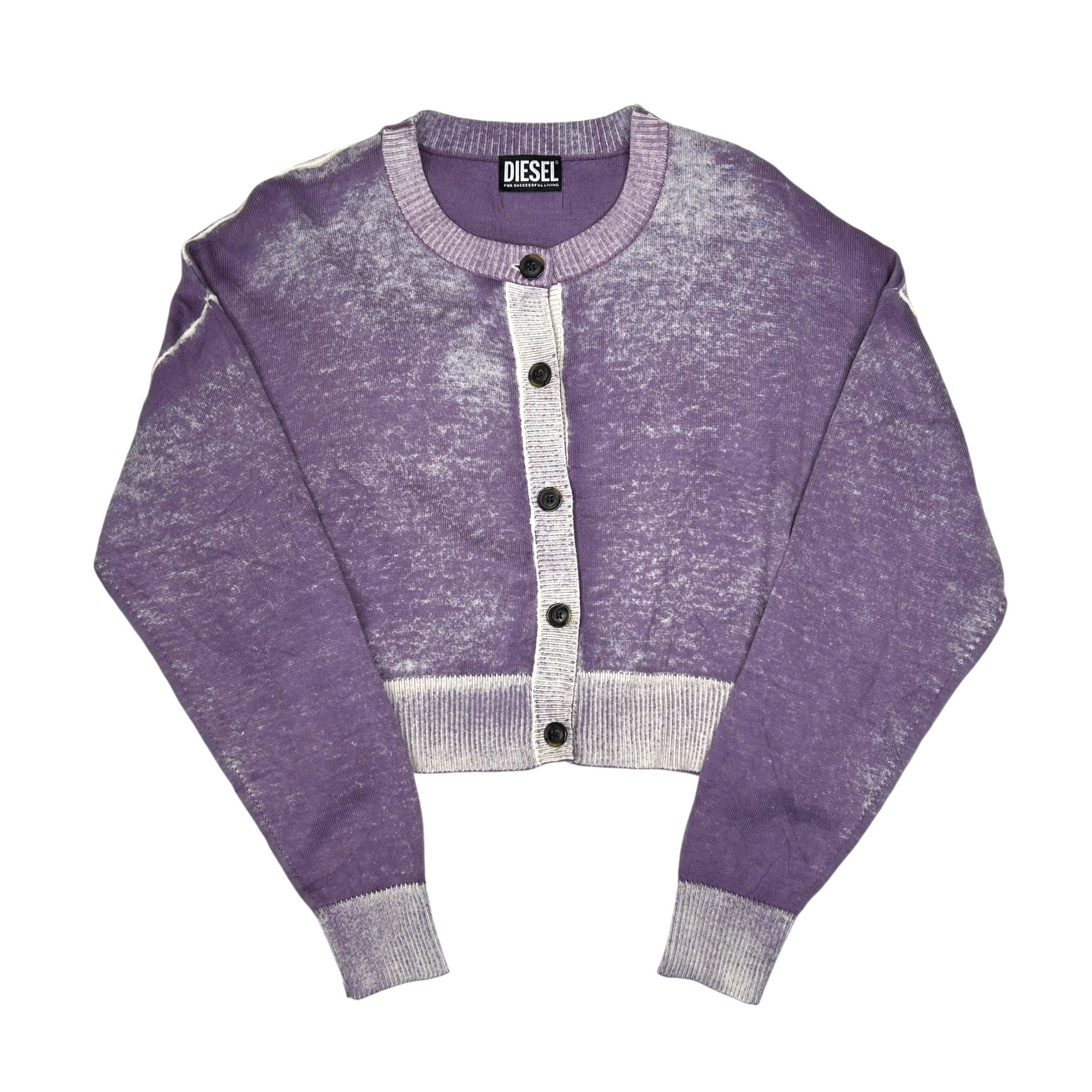 DIESEL PURPLE ACID WASH CARDIGAN 93YFG