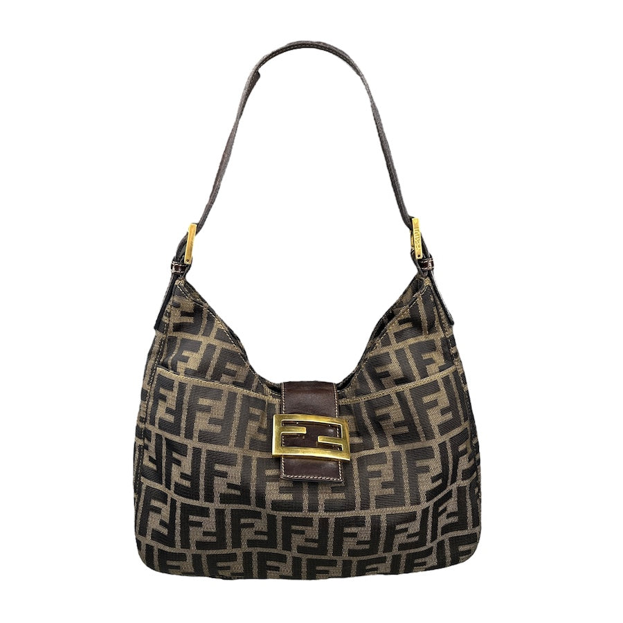 FENDI ZUCCA CANVAS SHOULDER BAG