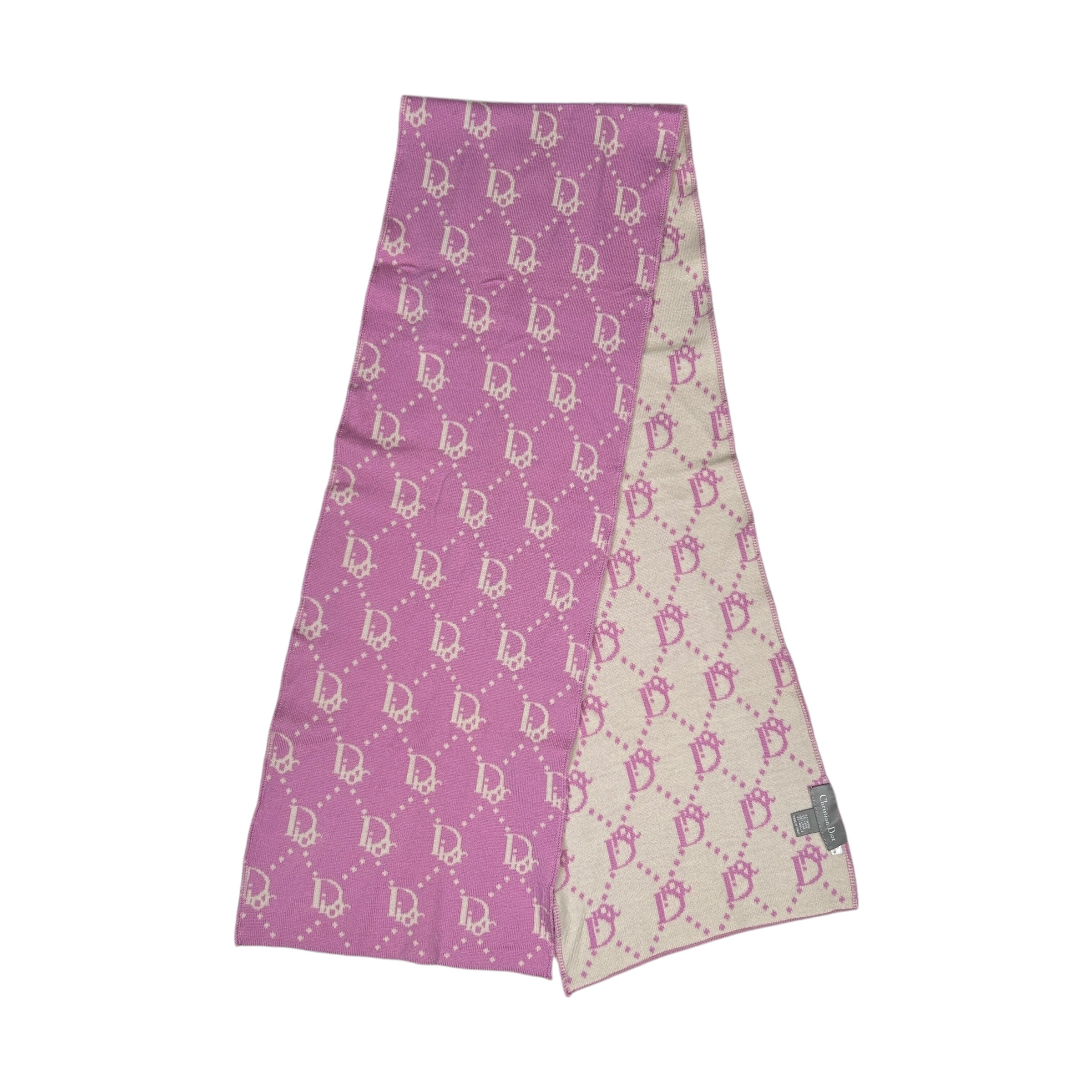 DIOR MONOGRAM SCARF PINK/WHITE