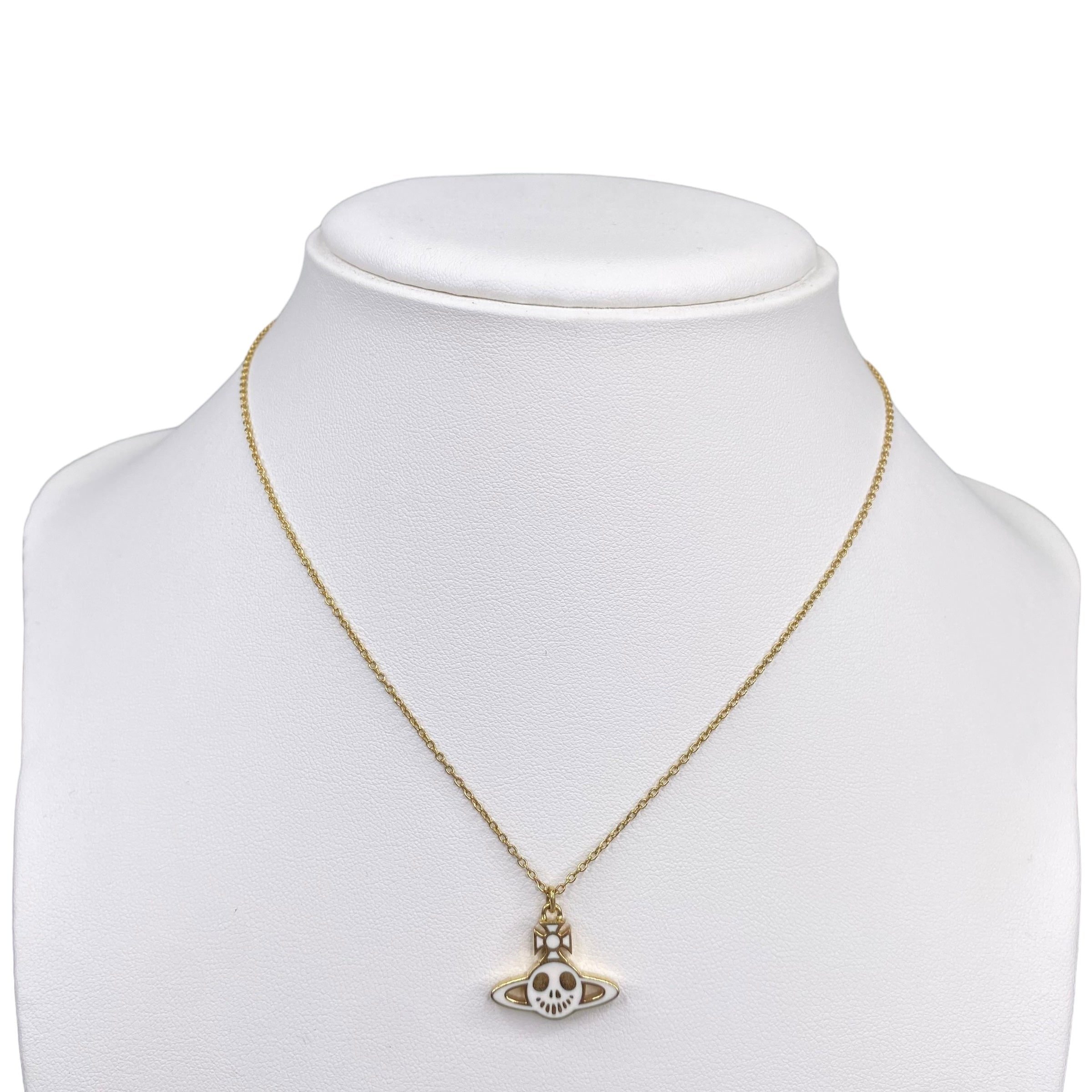 VIVIENNE WESTWOOD CHISWICK SMILE GOLD-PLATED ORB NECKLACE