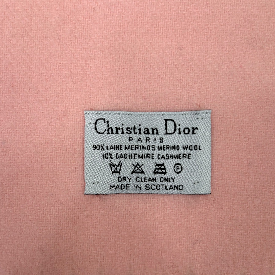 DIOR PINK SPELLOUT SCARF (WOOL/CASHMERE)