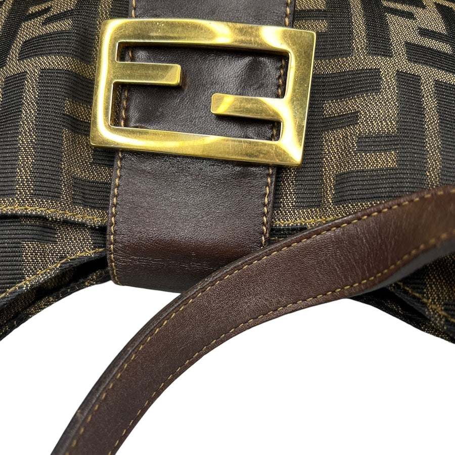 FENDI ZUCCA CANVAS SHOULDER BAG