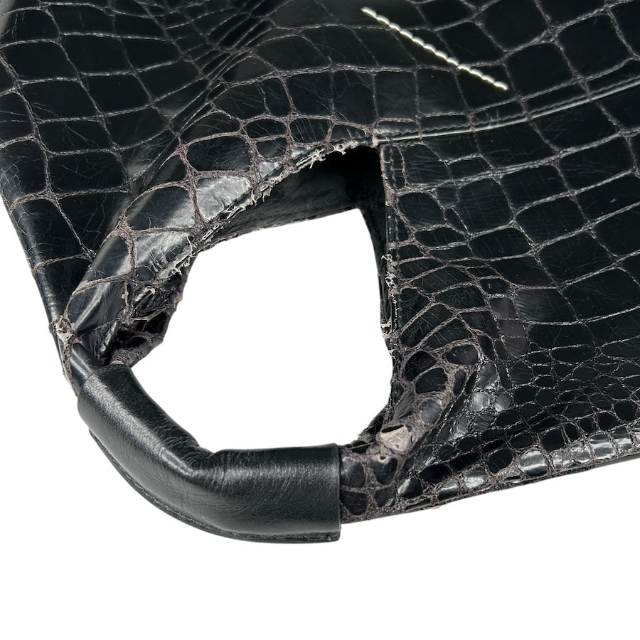 MAISON MARGIELA MM6 CROCODILE PRINT CIRCLE BAG