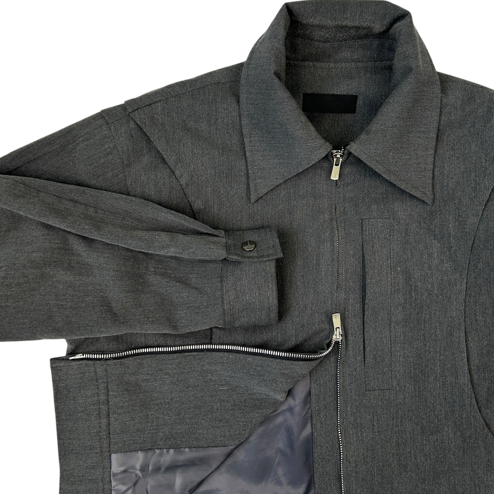 BAOVICTO COLLARED JACKET - GREY