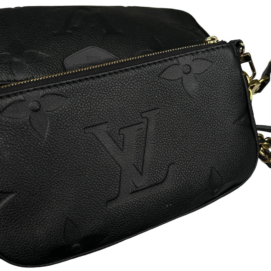 LOUIS VUITTON BLACK MULTI POCHETTE ACCESSORIES BAG