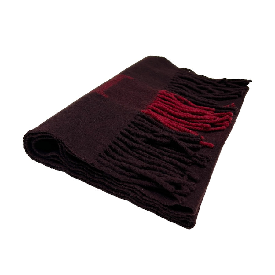 DIOR BURGUNDY MULTI SPELLOUT SCARF