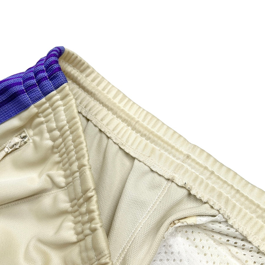 (M) NEEDLES H.D TRACK PANTS - PURPLE / CREAM