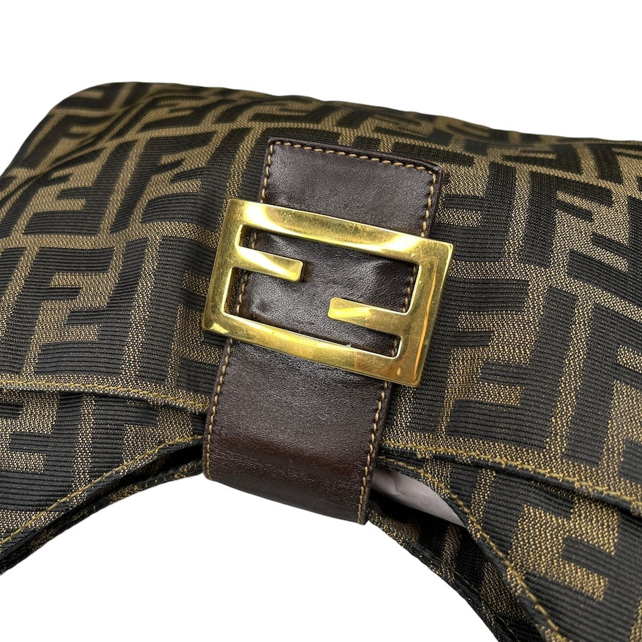 FENDI ZUCCA CANVAS SHOULDER BAG