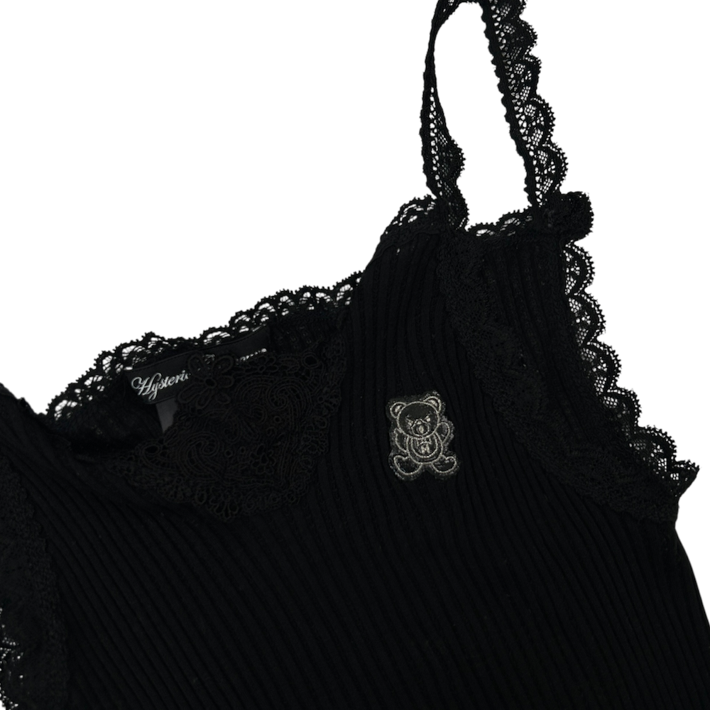 (NEW) HYSTERIC GLAMOUR BEAR LACE TANK TOP