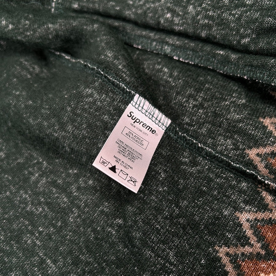 SUPREME SS20 GREEN DRAMA FACE FLEECE JACKET