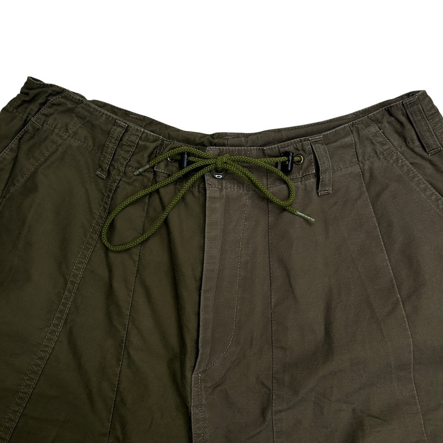 (2) NEEDLES 2-COLOUR RECONSTRUCTED H.D BDU PANTS - GREEN