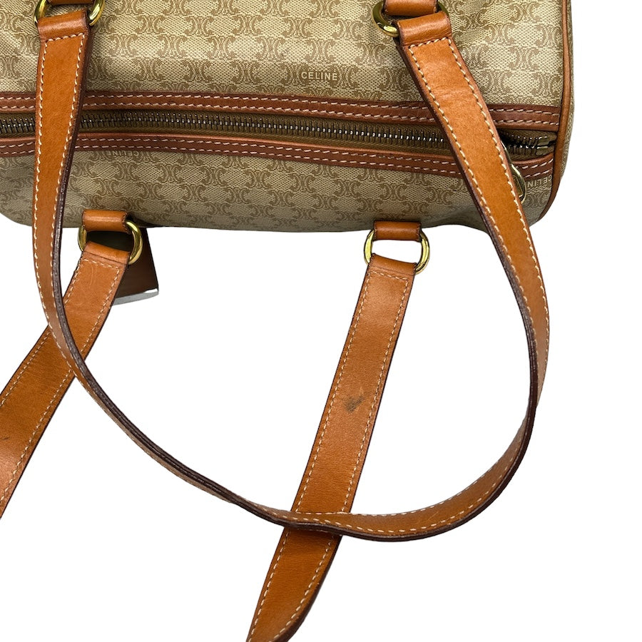 CELINE BEIGE MACADAM COATED CANVAS BARREL BAG (M94) 3URHF