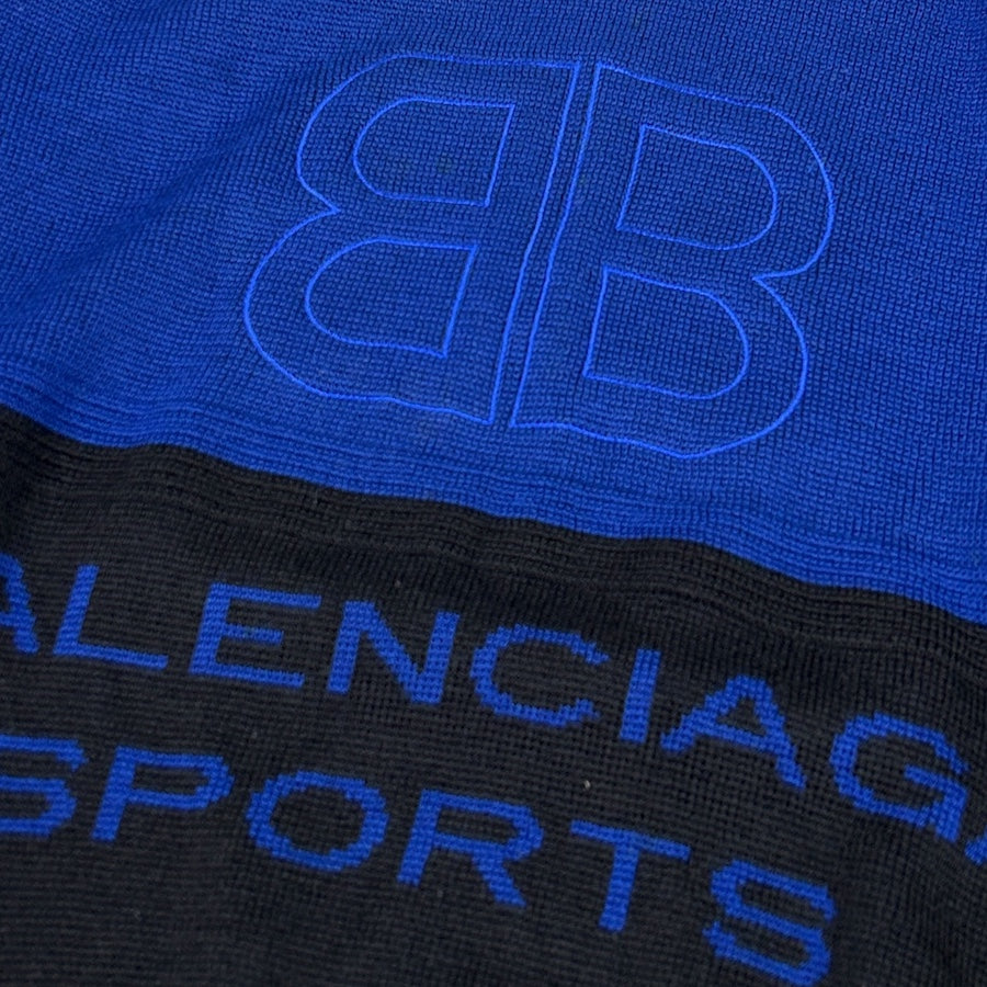 BALENCIAGA SPORTS 90S KNIT SWEATER - BLACK / BLUE