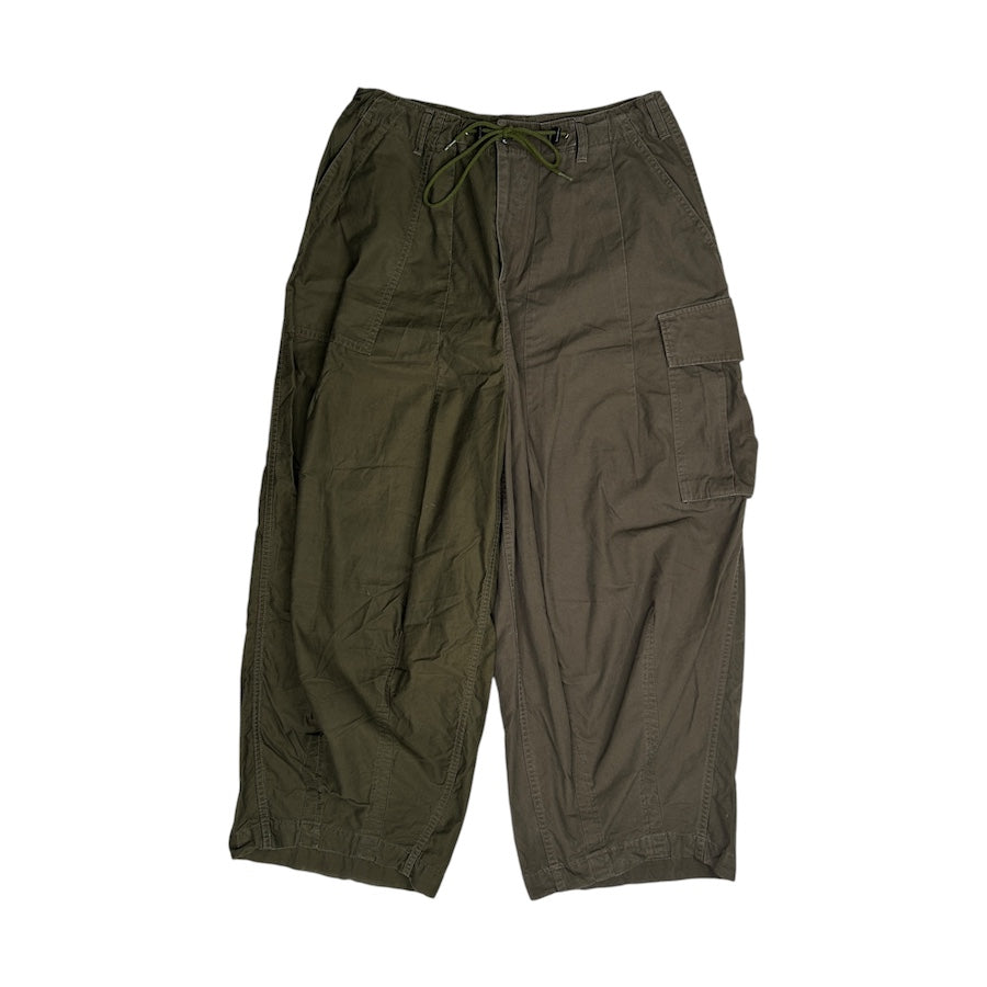 (2) NEEDLES 2-COLOUR RECONSTRUCTED H.D BDU PANTS - GREEN