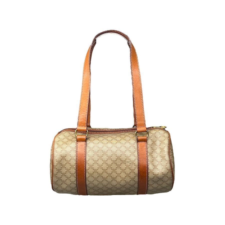 CELINE BEIGE MACADAM COATED CANVAS BARREL BAG (M94) 3URHF