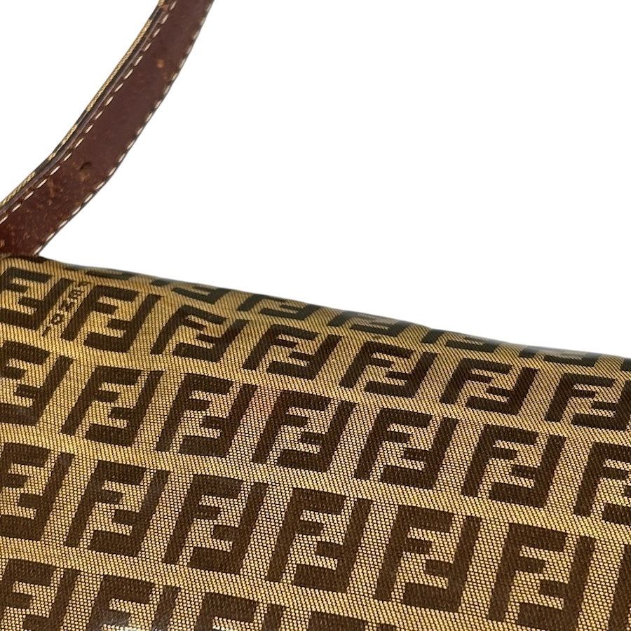 FENDI CARAMEL ZUCCHINO PVC BAGUETTE BAG