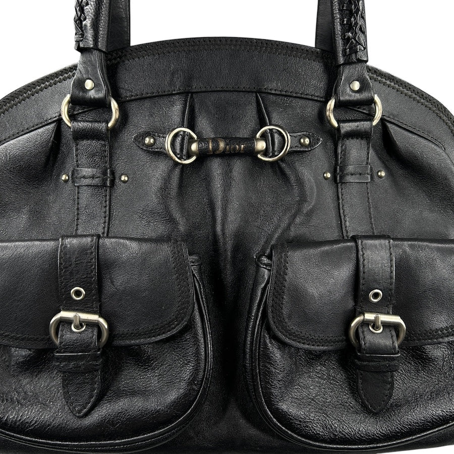 DIOR 2007 LEATHER DUAL-POCKET HANDBAG