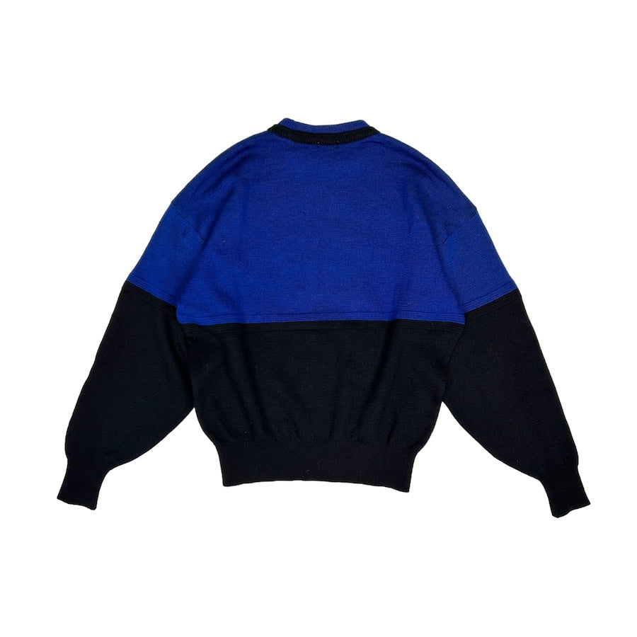 BALENCIAGA SPORTS 90S KNIT SWEATER - BLACK / BLUE