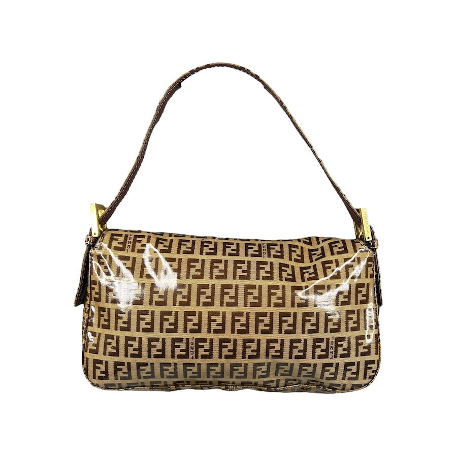 FENDI CARAMEL ZUCCHINO PVC BAGUETTE BAG