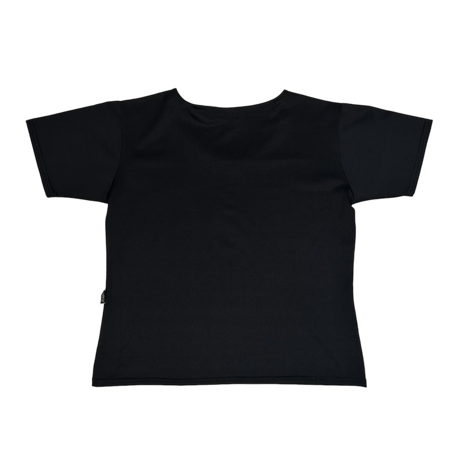 FENDI JEANS VERTICAL LOGO TEE - BLACK YHD8RE