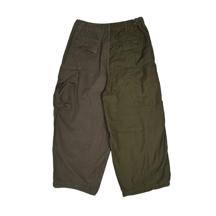 (2) NEEDLES 2-COLOUR RECONSTRUCTED H.D BDU PANTS - GREEN