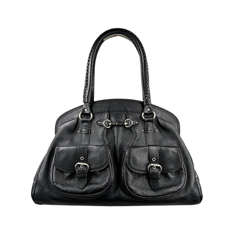 DIOR 2007 LEATHER DUAL-POCKET HANDBAG