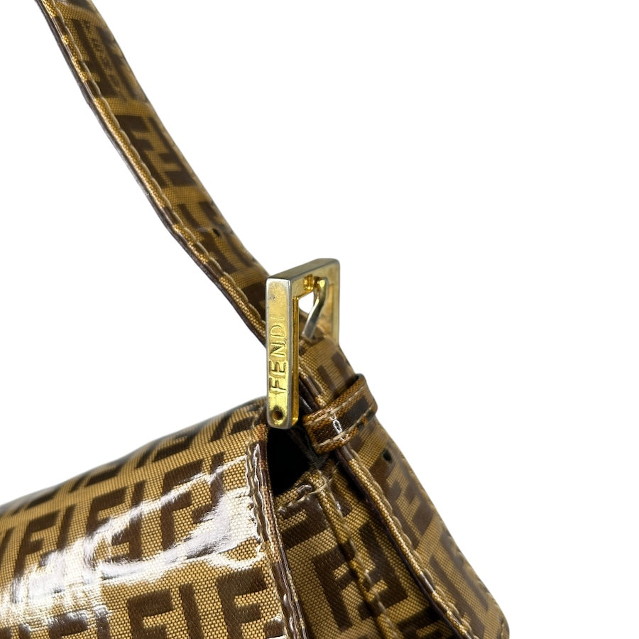 FENDI CARAMEL ZUCCHINO PVC BAGUETTE BAG