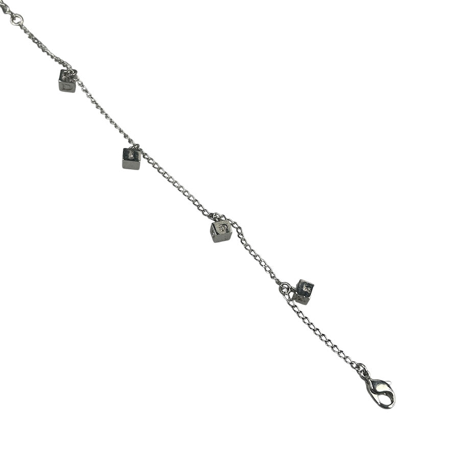 DIOR CUBE CHARM BRACELET - SILVER PLATED