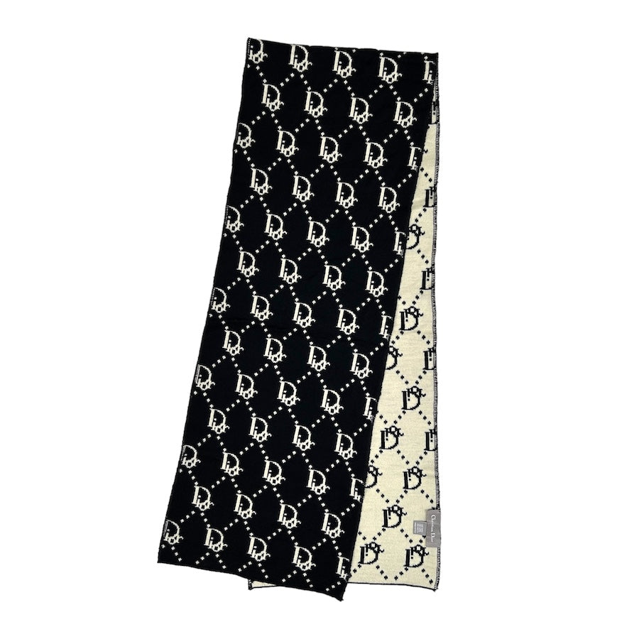 DIOR black/white trotter monogram scarf