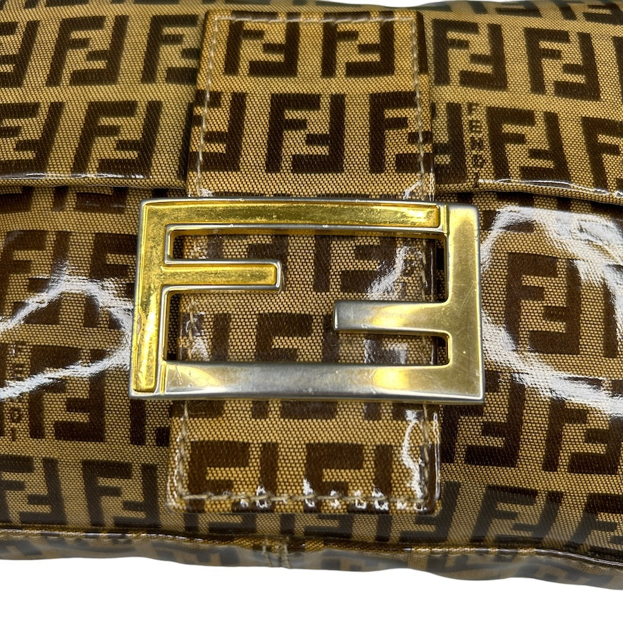 FENDI CARAMEL ZUCCHINO PVC BAGUETTE BAG