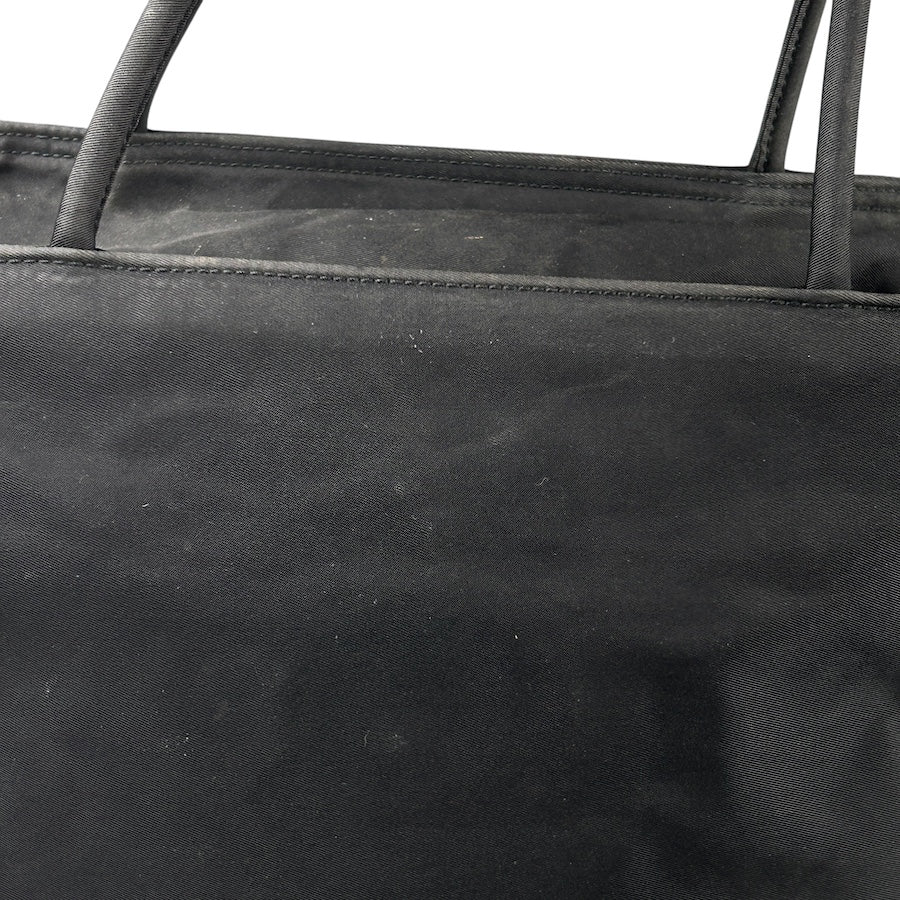 PRADA BLACK NYLON TOTE BAG