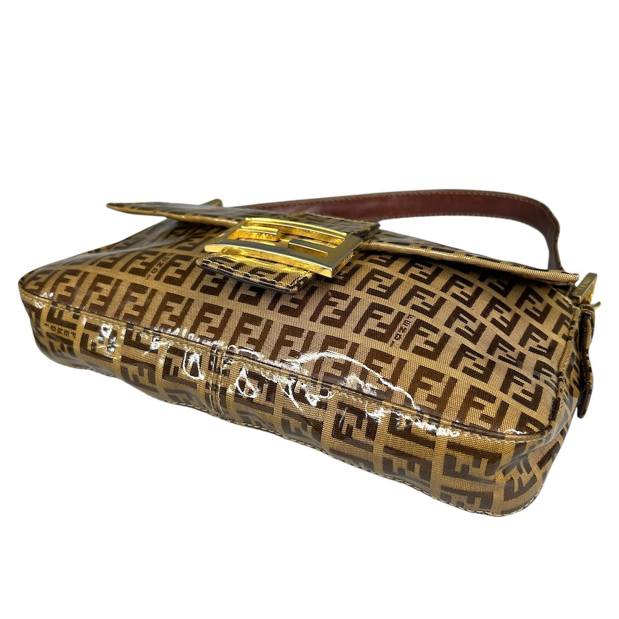 FENDI CARAMEL ZUCCHINO PVC BAGUETTE BAG