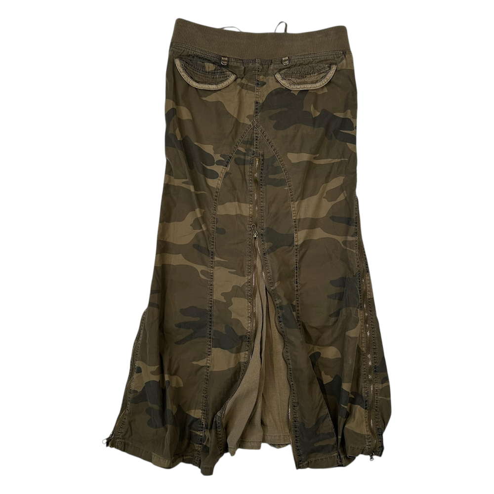 G.O.A CAMO CARGO ZIP SKIRT