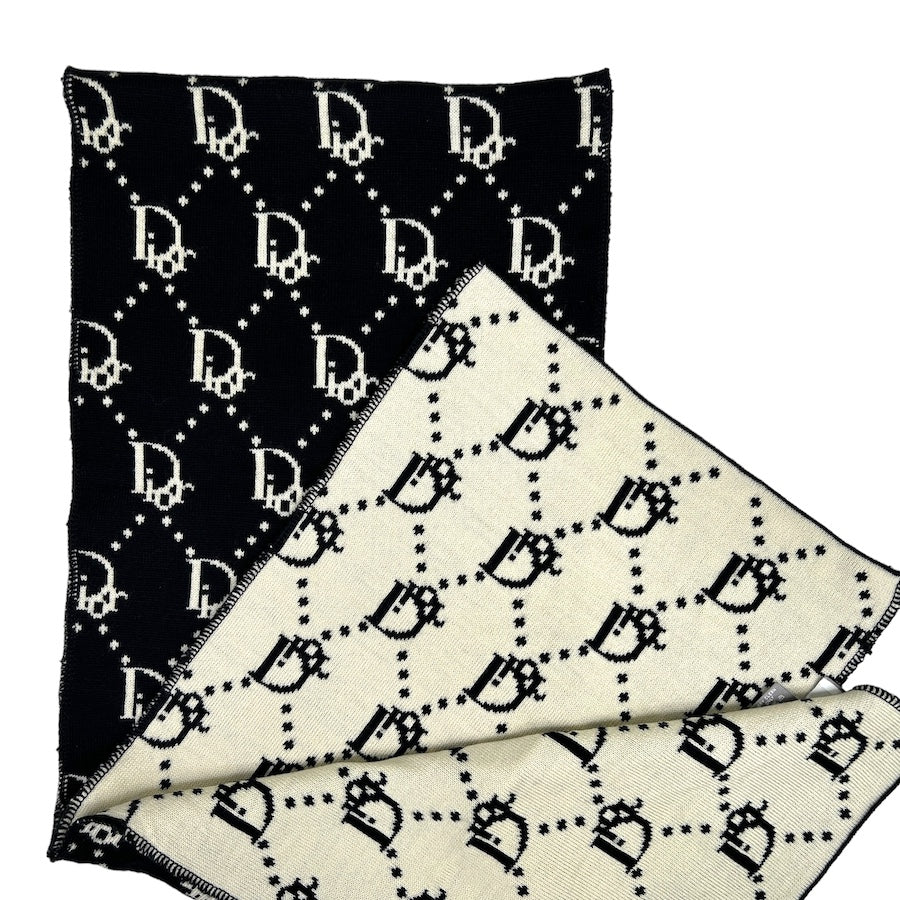 DIOR black/white trotter monogram scarf