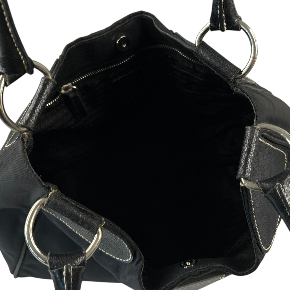 *$1 RAFFLE* PRADA NYLON HOBO SHOULDER BAG - BLACK