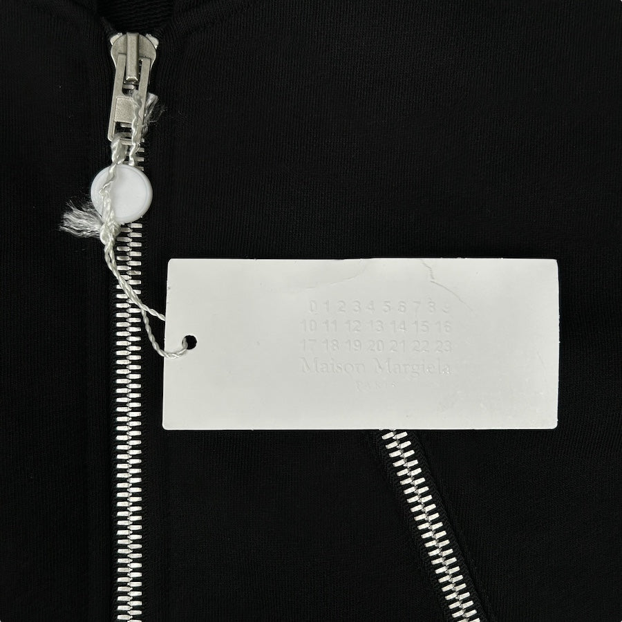 MAISON MARGIELA 14 ZIP HOODIE - BLACK
