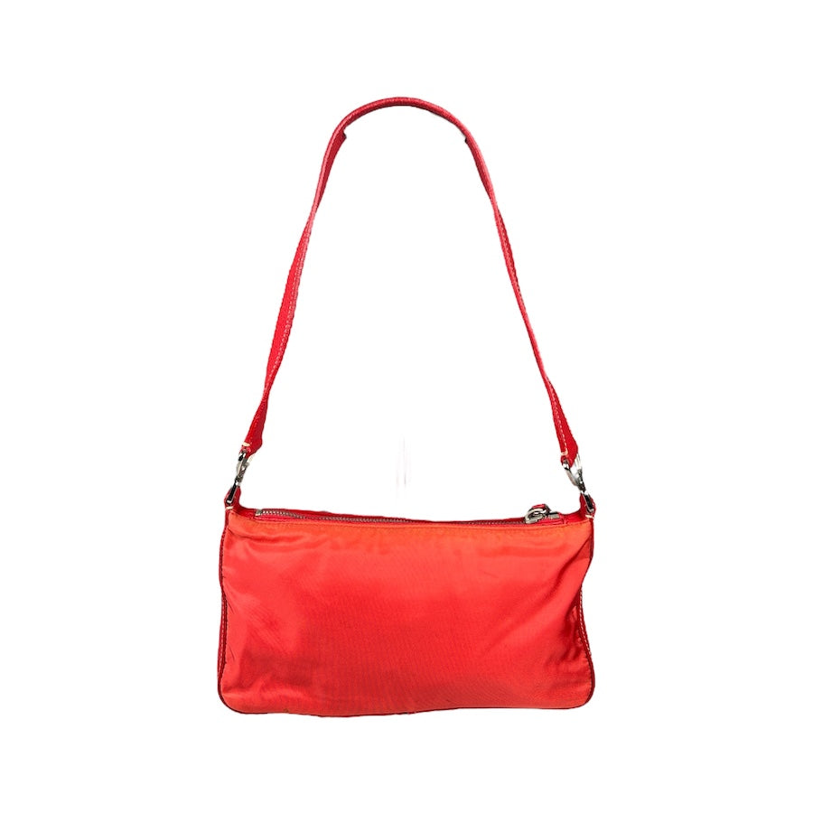 PRADA RED NYLON/LEATHER MINI SHOULDER BAG 032HF