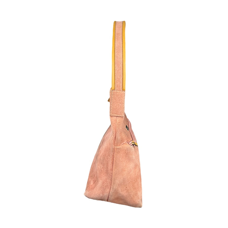 GUCCI PINK SUEDE HOBO SHOULDER BAG