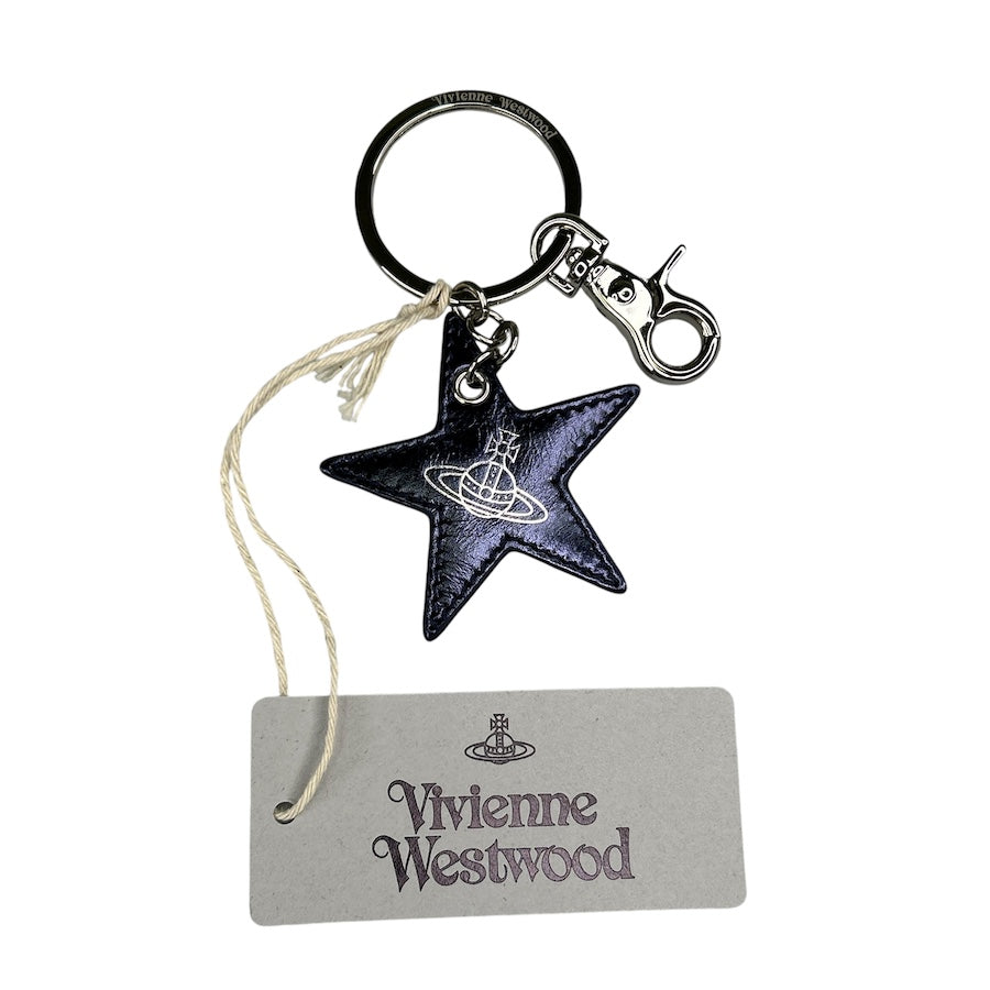 VIVIENNE WESTWOOD CHELSEA STAR KEYCHAIN - NAVY