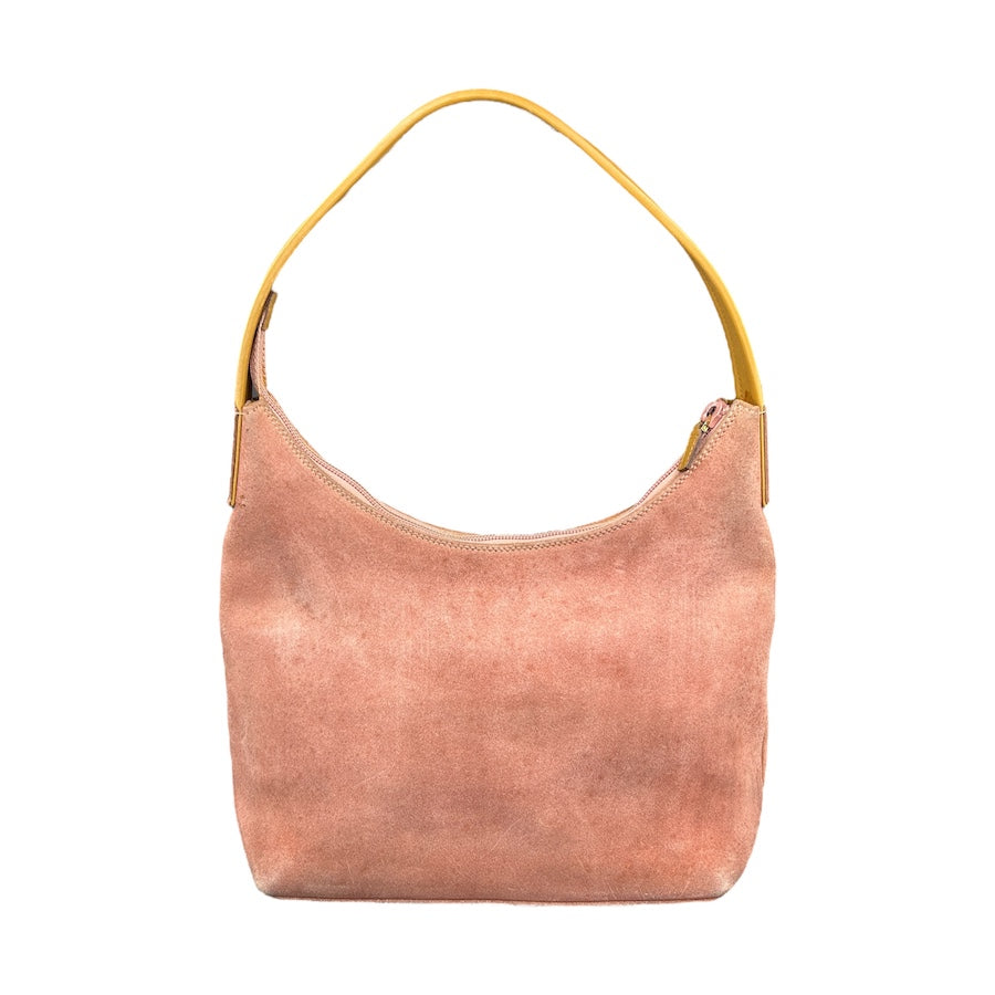 GUCCI PINK SUEDE HOBO SHOULDER BAG