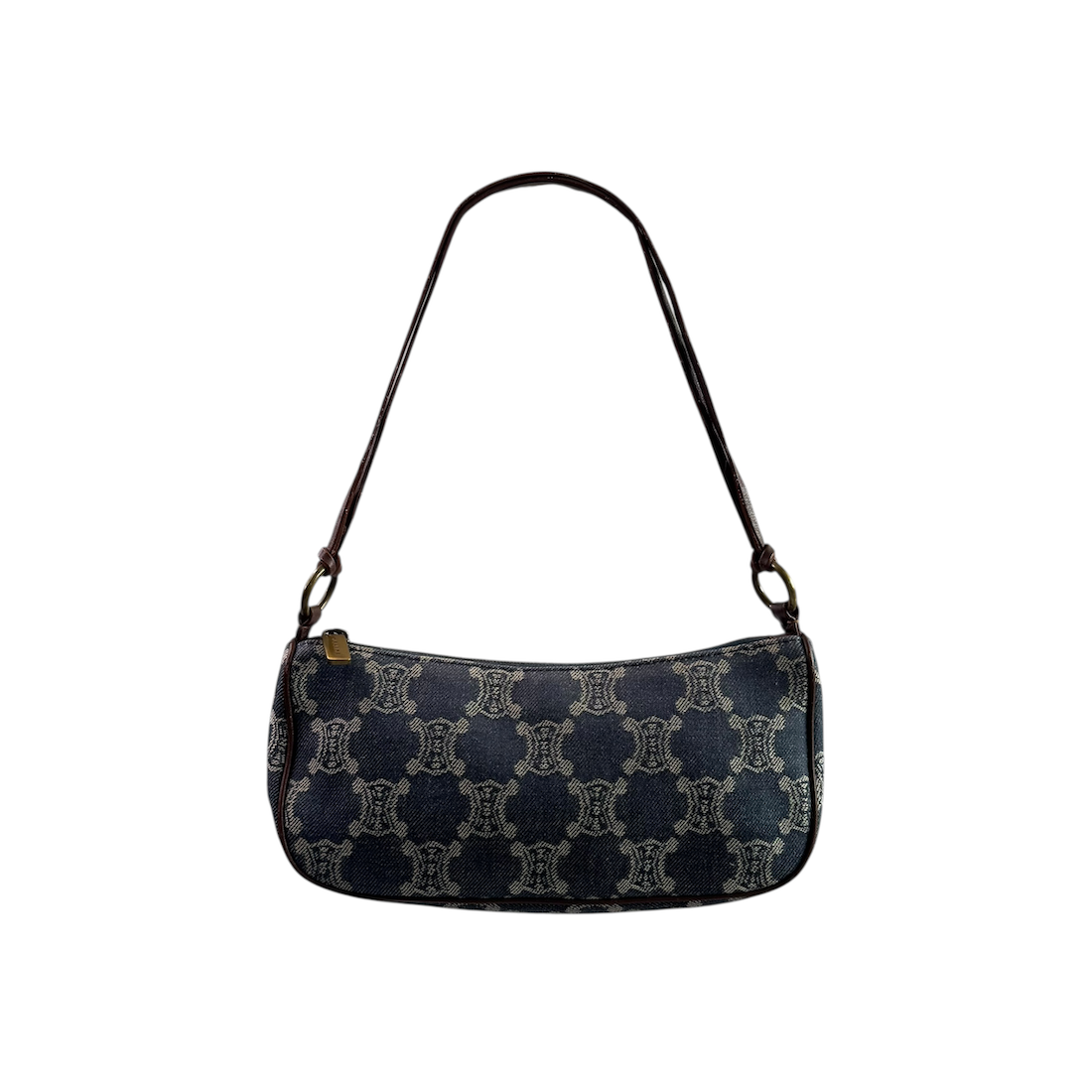 CELINE MACADAM DENIM POCHETTE BAG