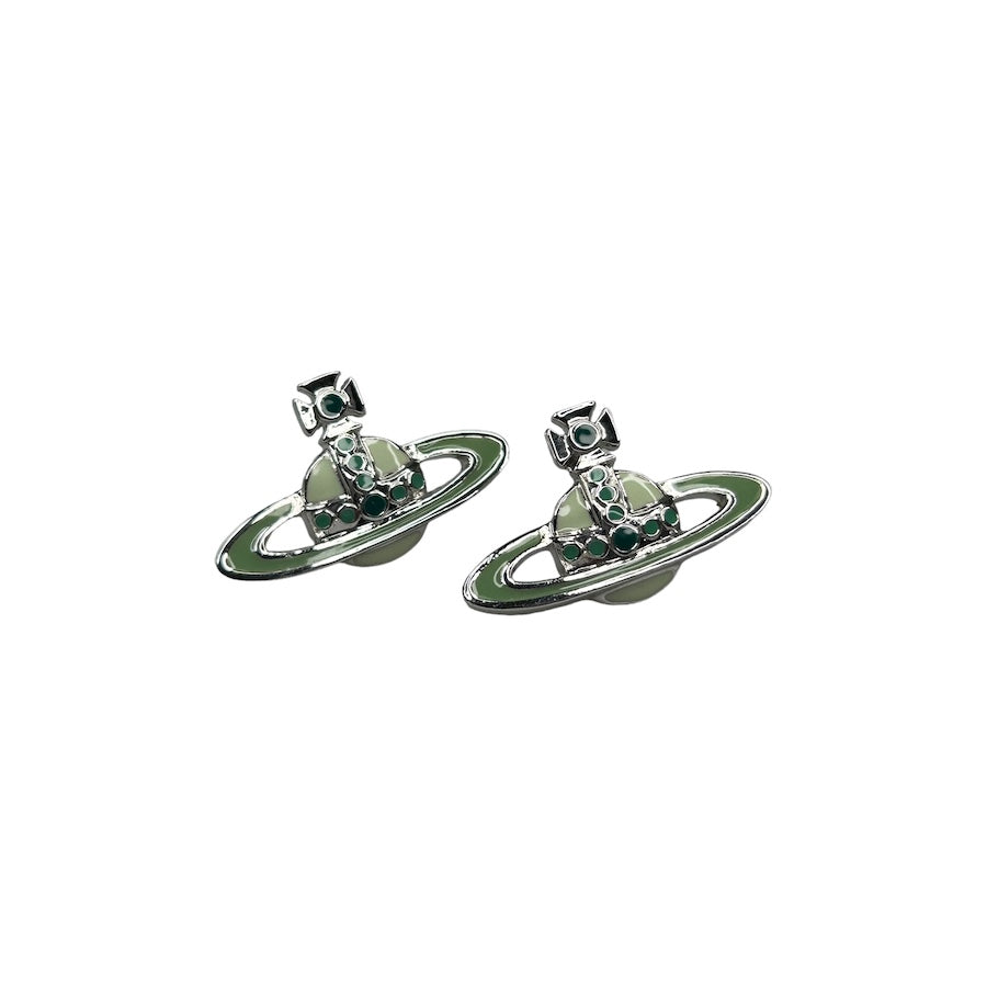 VIVIENNE WESTWOOD PASTEL GREEN MAYFAIR EARRINGS