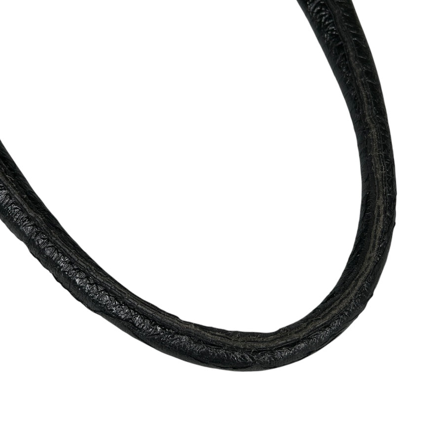 PRADA BLACK FRILLED NYLON SHOULDER BAG