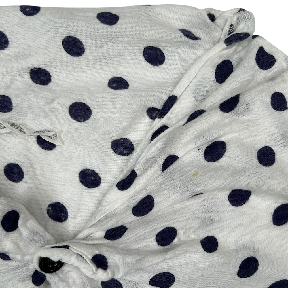 YOHJI YAMAMOTO + NOIR POLKA DOT BUTTON UP TOP