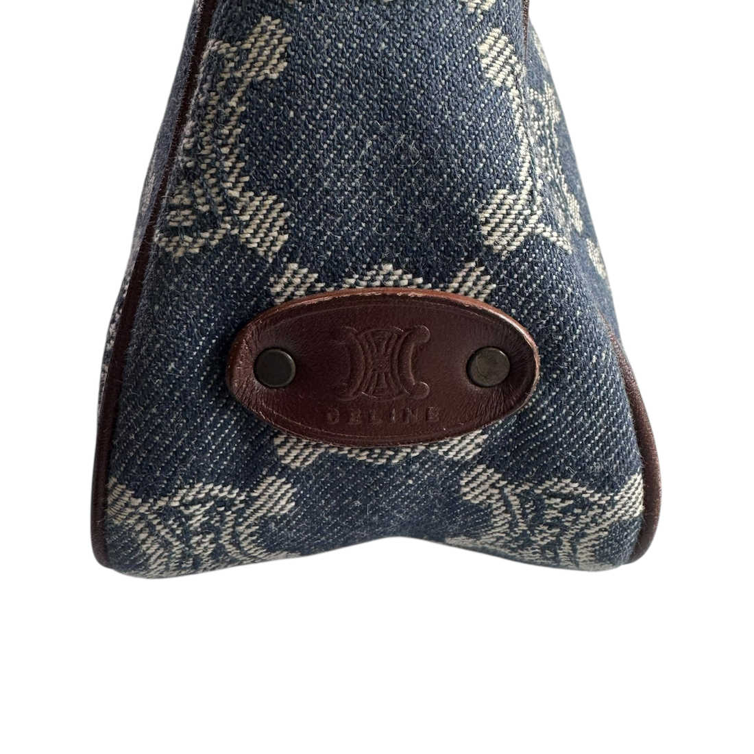 CELINE MACADAM DENIM POCHETTE BAG