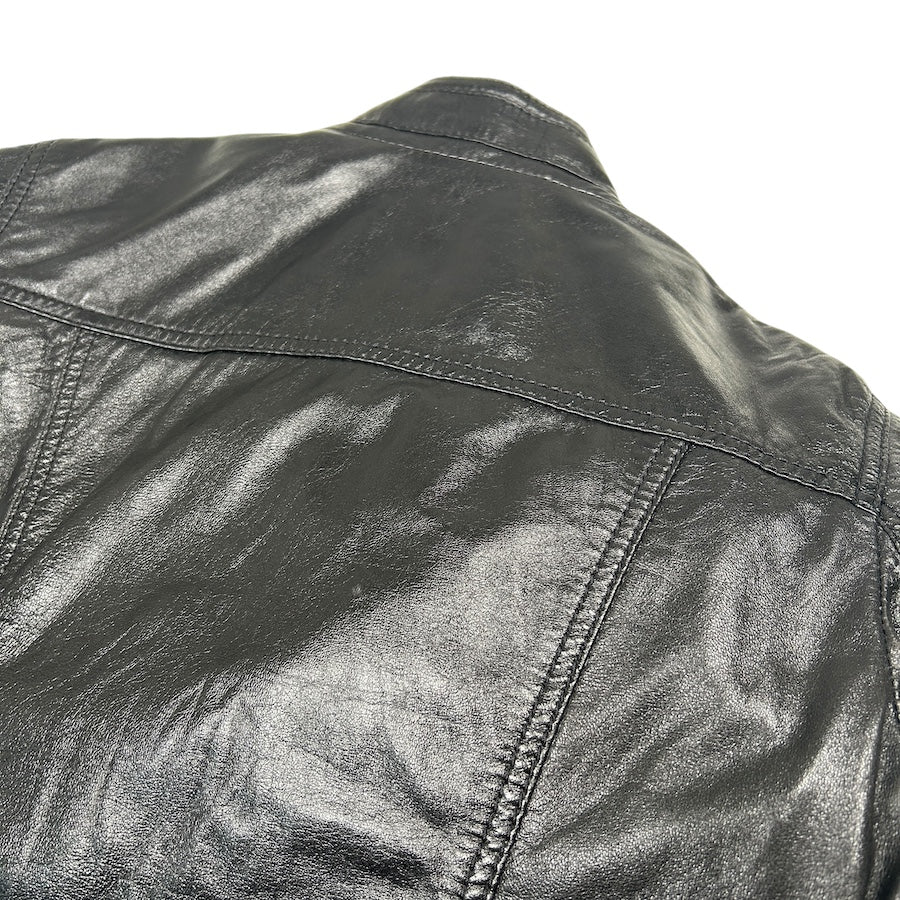 DOLCE & GABANA LAMB LEATHER RIDERS JACKET - BLACK 03HFG