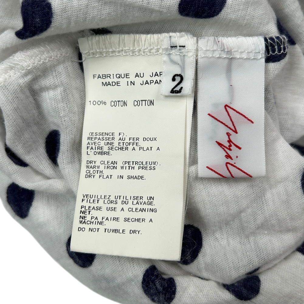 YOHJI YAMAMOTO + NOIR POLKA DOT BUTTON UP TOP