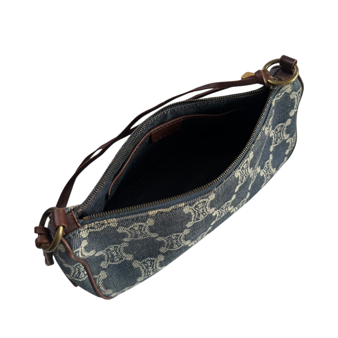 CELINE MACADAM DENIM POCHETTE BAG