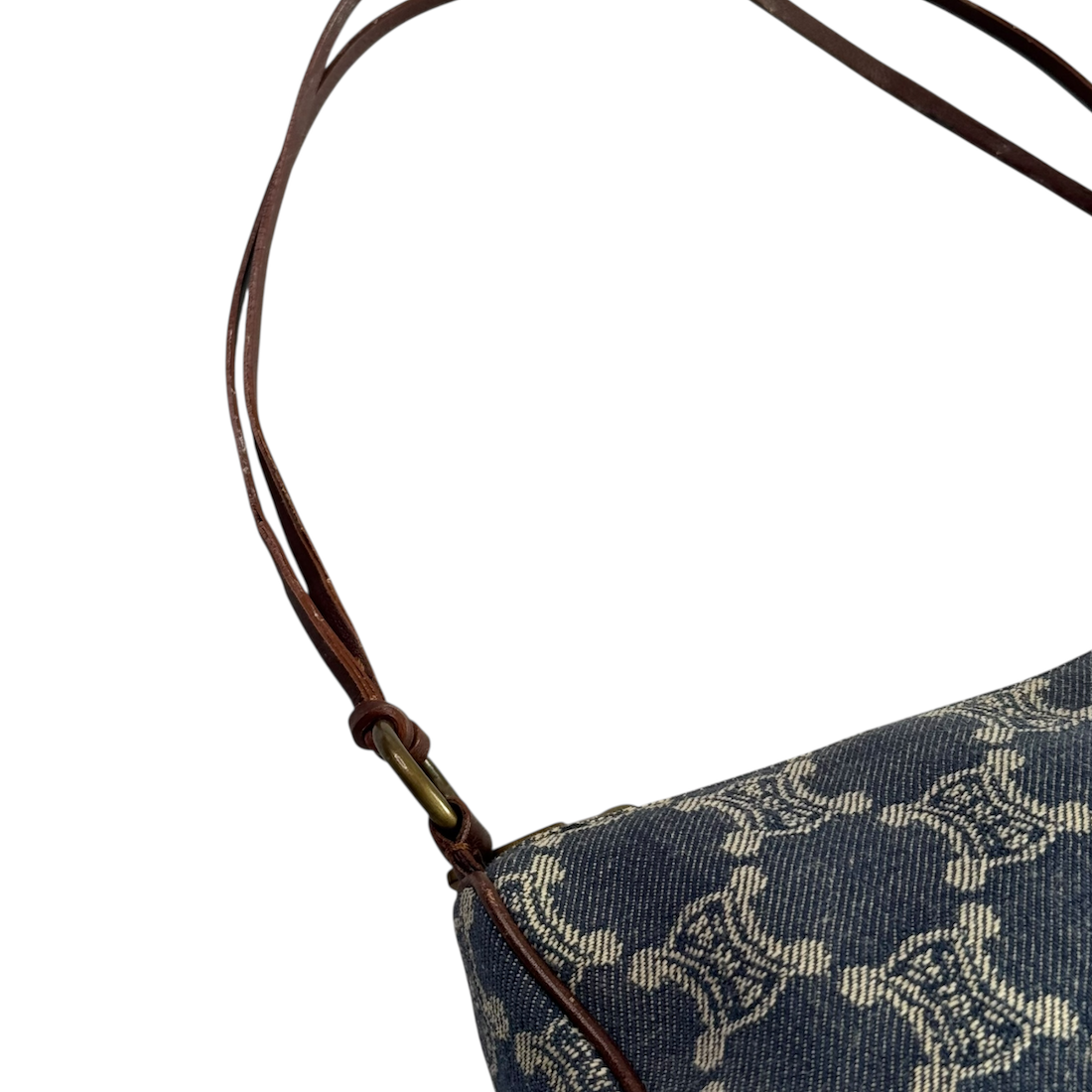 CELINE MACADAM DENIM POCHETTE BAG